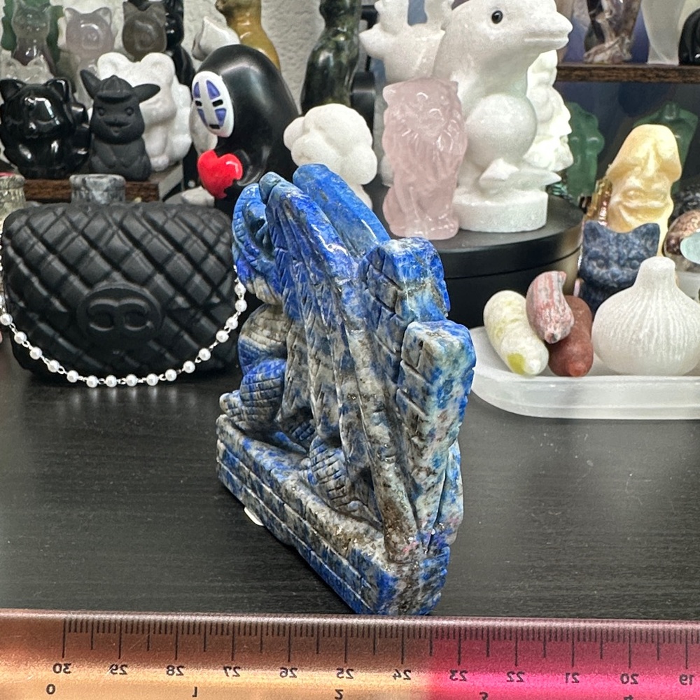 Lapis Lazuli Dragon Figurine - Picture 2 of 4